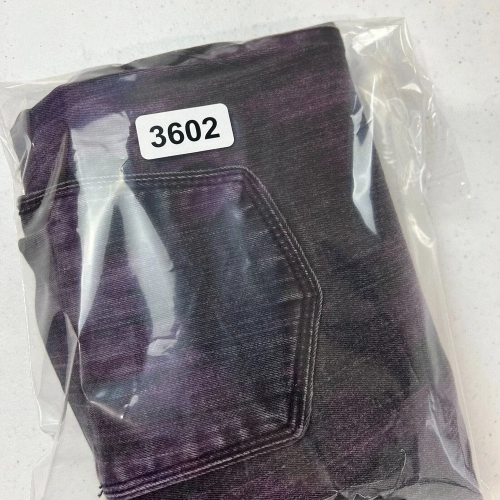 Gray Saks‎ Fifth Avenue Skinny Jeans Actual 26W Ikat Plum Mid Rise Denim
